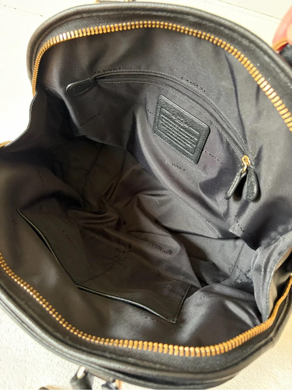 COACH Prince Street Satchel Black Leather Bag
